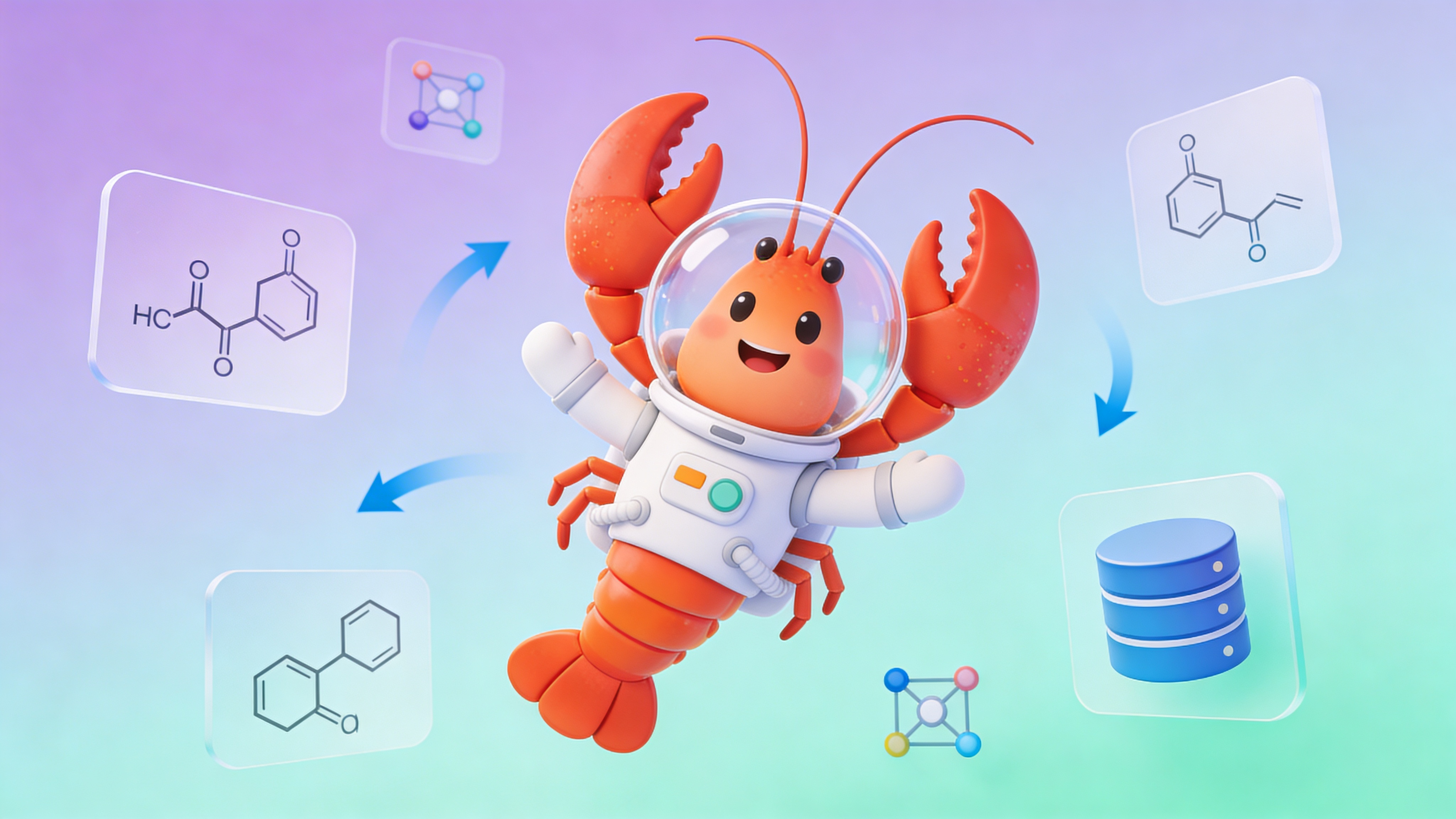Illustration of molecular structures in a vector database